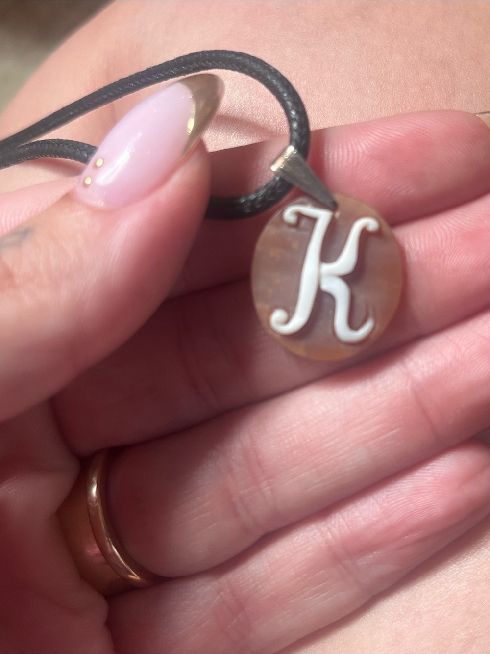 'K' Initial Pendant Necklace